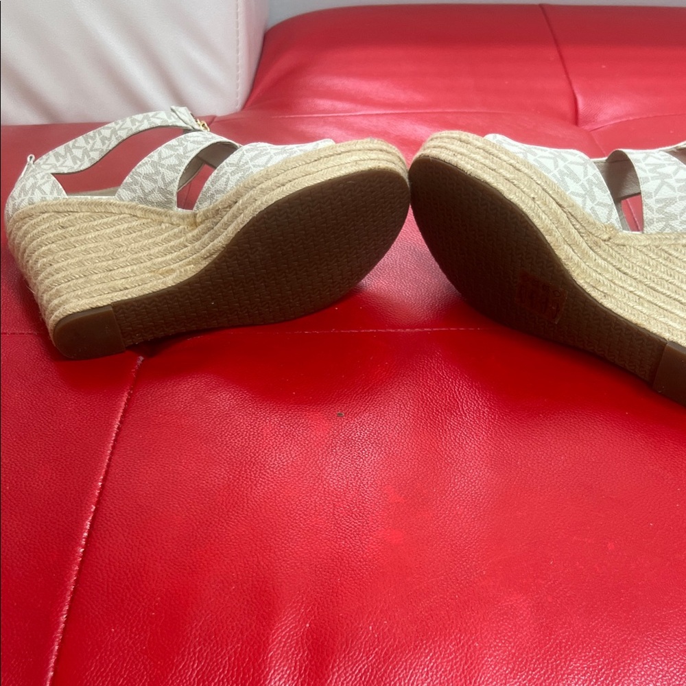 Michael Kors Beige Espadrille Wedges - Picture 4 of 4